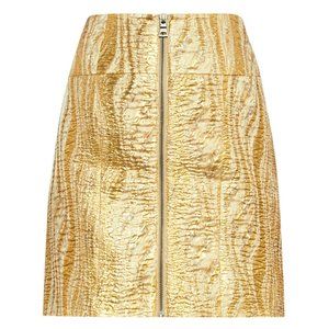 BCBG MaxAzria Gold Metallic Mini Pencil Skirt